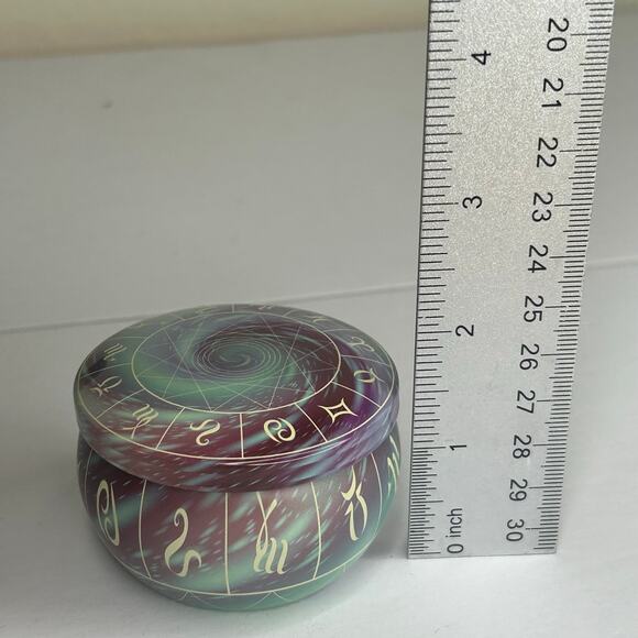 Astrology Design Zodiac Signs Metal Tins Gift Tin Trinket Box Set of Three - Picture 6 of 6